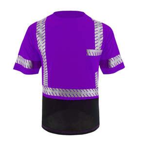 Camiseta de Seguridad Reflectante de Alta Visibilidad, Camiseta de Trabajo con Cinta Reflectante Personalizada - Product Image 3