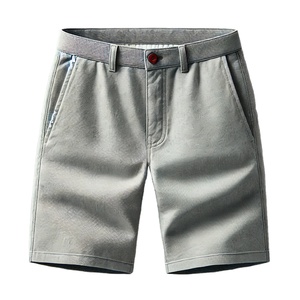 SHH INDUSTRIES Men's Yellow Cotton Denim <b>Shorts</b> Mid Waist Casual Summer Straight Leg Breathable Woven Eco-Friendly Button <b>Belt</b> - Product Image 2