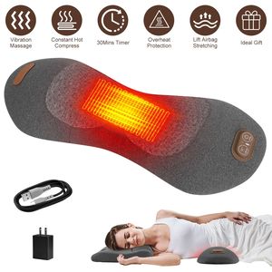 Portable 3-in-1 Lumbar <b>Massager</b> with Heating <b>Vibration</b> Airbag Stretch Memory Foam <b>Back</b> Support Pillow for Home Office Car Use - Product Image 1