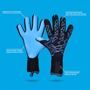 Gants de gardien de but de football pour jeunes, professionnels et abordables, en latex épais avec protection des doigts, en vente, en matériau PU - Product Image 2