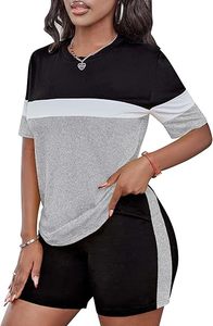 <b>Women</b> Summer Casual Vintage Oversized T Shirt And Shorts 2 Piece <b>Set</b> Solid Color 100% Cotton for Wear Wholesale - Product Image 6