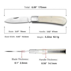 Couteau pliant de camping industriel en acier inoxydable D2 fait main, le plus vendu, avec manche en acier inoxydable, OEM/ODM - Product Image 3