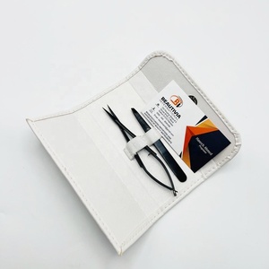 Ensemble d'outils professionnels de précision pour le soin des sourcils, pinces à épiler inclinées en acier inoxydable, ciseaux pour une coupe et une mise en forme expertes, noir - Product Image 4