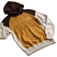 Pull en molleton à capuche pour homme Amkoor, manches raglan, motif gaufré, décontracté, pour l'hiver, coupe classique, en coton, avec poche, anti-boulochage