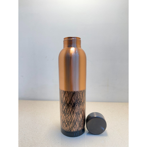 Bouteille d'eau en cuivre pur en gros avec design imprimé moderne, bouteille métallique réutilisable écologique en vrac à prix avantageux - Product Image 6