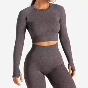 Shorts de yoga taille haute sans manches pour femme, personnalisables avec votre marque, 2 pièces, respirants, en Spandex/Nylon, avec cordon de serrage, pour la gym et le yoga - Product Image 2