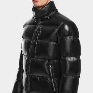 Veste matelassée unisexe personnalisée pour l'hiver, imperméable, avec fermeture éclair, doublure en coton, tissu en nylon et polyester pour une utilisation en extérieur - Product Image 4