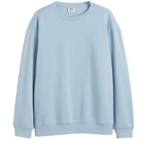 Sweat-shirt à col rond pour homme, 100% coton de haute qualité, hiver, logo personnalisé sur le devant, tissu polaire uni, 180g, imperméable - Product Image 1