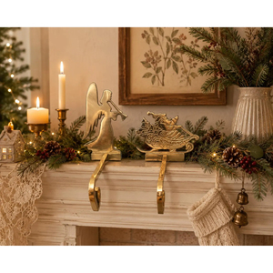 Support de crochet métallique pour table et porte-chaussettes de Noël, motif ange et traîneau, en promotion à prix réduit - Product Image 4