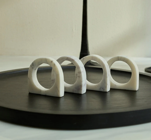 แหวนรองผ้าเช็ดปากหินอ่อนคุณภาพสูง ของตกแต่งโต๊ะสำหรับบ้านและงานแต่งงาน แหวนรองผ้าเช็ดปากหินอ่อน ราคาดีที่สุด - Product Image 1