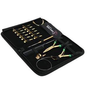 Kit d'outils professionnels pour extensions de cheveux avec pince à micro-perles, outil à crochet, 10 pinces de sectionnement pour salon, aiguilles courbées et peigne à queue - Product Image 1