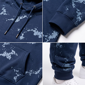 Ensemble de survêtement décontracté pour hommes, imprimé, grande taille, en molleton French Terry, pull à capuche et pantalon de jogging, 2 pièces - Product Image 6