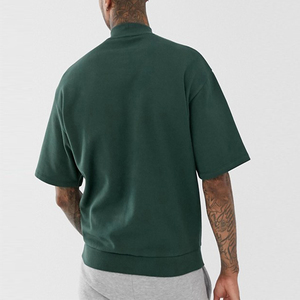 Camiseta de Lujo para Hombre, Talla Grande, Cuello Alto, Manga Corta, Algodón Verde, Personalizada, Elegante - Product Image 4