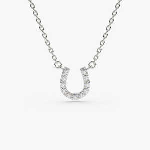 Nuevo Collar de Plata de Ley 925 con Baño de Oro Amarillo y Moissanita en Forma de Herradura, Joyería Fina para Compromisos, Bodas y Fiestas - Product Image 4