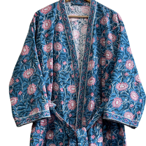 Peignoir Kimono en Coton Gaufré Premium, Compressé, Écologique, Imprimé à la Main, pour Femme, Vente en Gros, Fournisseur d'Exportation Personnalisé - Product Image 2