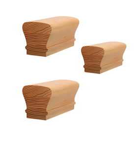 EFS 6010 Traditional Wood Stair Handrail 2-3/8 Inch Height <b>Wall</b> Mounted Paintable Stair Railing for Staircases - Product Image 3