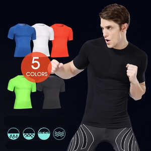 เสื้อยืดทีมโยคะของผู้ชายเสื้อยืดโพลีเอสเตอร์100% แห้งเร็วมากระบายอากาศได้ดีป้องกันไฟฟ้าสถิตย์ประสิทธิภาพสูงสำหรับยิมเสื้อสำหรับผู้ชาย - Product Image 2