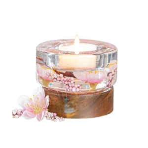 Handmade Resin Candle <b>Holder</b> With Flower Preservation Decorative Sphere <b>Tealight</b> <b>Holder</b> For Wedding Bouquet Keepsake And Home - Product Image 6