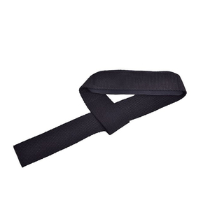 Bandes de poignet en coton et polyester pour le fitness, sangles de musculation en coton robustes avec logo personnalisé pour soulevé de terre - Product Image 1