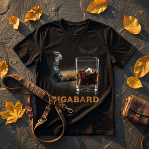 T-shirt noir pour hommes avec imprimé cigare et whisky, I'll Be In The Backyard, t-shirt décontracté à manches courtes et col rond - Product Image 6