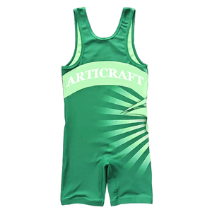 Vente en gros de maillots de lutte classiques personnalisables, imprimés, respirants, écologiques, à séchage rapide, en Spandex/Polyester 260g, col en V - Product Image 2