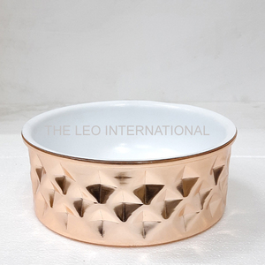 Comedero Exclusivo para Mascotas, Estilo Deluxe de Lujo, Tazón de Acero Inoxidable para Perros y Gatos, Forma Redonda - Product Image 5