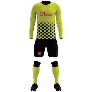 Tenue de football respirante 100 % polyester à transfert thermique haute performance pour équipes adultes et professionnelles - Product Image 1