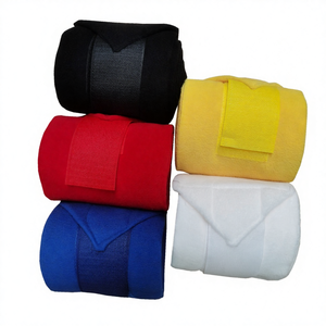 Vendas para Patas de Caballo para Polo, Juego de 4 Vendajes de Forro Polar Suave, Cinco Colores: Gris, Rojo, Azul, Negro, Naranja, con Cierre de Velcro, Personalizable, Marca OEM - Product Image 5