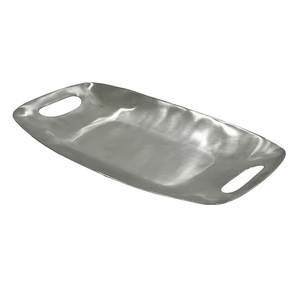 Metal Rectangle Metal Serving <b>Plate</b> Polished Minimalist Design Dishwasher Safe Party Use - Product Image 2