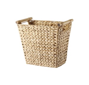Custom Hand Made Woven Water Hyacinth Basket Elegant Rectangular Storage <b>Container</b> Eco Friendly Decorative Basket Export - Product Image 1