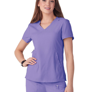 Ensemble de Blouses Médicales Premium pour Femmes – Col en V, Extensible, Tenue d'Infirmière, Hôpital, Clinique Dentaire, Laboratoire – Respirant, Style Jogger - Product Image 2