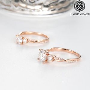 Charm_Jewells IGI Certified 3 GM <b>Silver</b> 18K Gold Plated Cushion Cut Moissanite Eternity <b>Band</b> <b>Ring</b> Prong Setting Women's <b>Ring</b> - Product Image 6