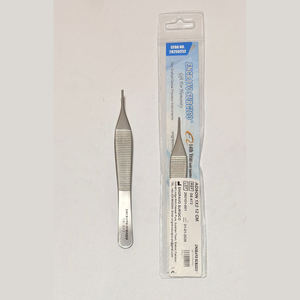 Pinzas Dentadas Adson de Alta Calidad, Micro Pinzas Adson de 12 cm con 1 Diente a 2 Dientes, Acero Inoxidable, Adson 1*2 12CM - Product Image 1