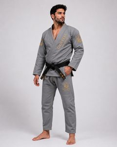 Brazilian jiu jitsu Kimono unisex Gray 100% Cotton Regular Fit Adult Martial Arts Wear Durable Embroidery Logo - Product Image 3