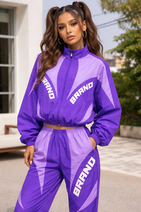 Conjunto Deportivo de Nylon Otoño 2026 con Logotipo de Marca Personalizado, Dos Piezas, Cierre de Cremallera, Transpirable, Ligero, Resistente al Viento, para Hombre - Product Image 3