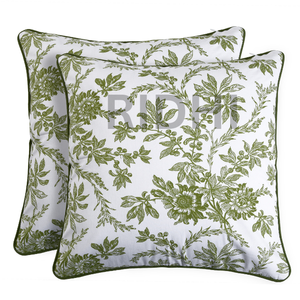 Trending New 2025 Spring Bud Hand Block Impreso Funda de cojín azul Funda de sofá Fundas De Almohada decorativas Decoración de cojín - Product Image 1