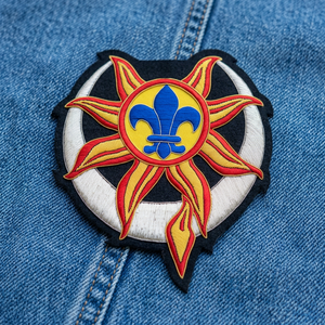 Custom Embroidered 3D Cap Badge with Anchor and Laurel Wreath Lace Design Safety <b>Pin</b> <b>Sew</b>-On Fabric Patch for Uniform Garment - Product Image 4