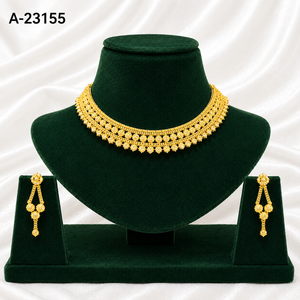 Ensemble collier et boucles d'oreilles plaqué argent pour femme, design floral classique, bijoux en alliage, fiançailles, mariage, mode A-23151 - Product Image 5