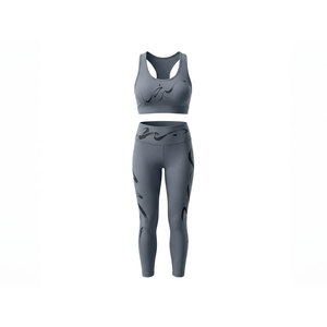 Ensembles de yoga pour femmes personnalisés de haute qualité, respirants, à séchage rapide, légers, impression personnalisée, design sans manches en 2 pièces - Product Image 1