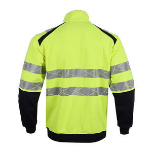 Ensemble de vêtements de travail réfléchissants pour l'extérieur, prix OEM, vente en gros, vêtements de sécurité coupe-vent fluorescents pour le travail nocturne en polyester - Product Image 6