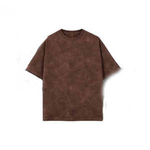 เสื้อยืดคอตตอนคุณภาพสูง 210 GSM ล้างสีแบบ Acid Wash สีน้ำเงินวินเทจ พิมพ์ลายกราฟิก สกรีนโลโก้ได้ เสื้อยืดผู้ชายทรงหลวม 100% ผ้าฝ้าย - Product Image 4