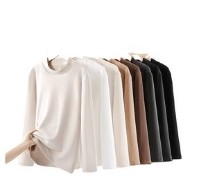 Camiseta térmica de manga larga con cuello alto, forro polar, autocalentable, unisex, con logotipo personalizado OEM para invierno. - Product Image 1