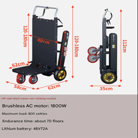 Plate-forme élévatrice pliable de type chenille à piles de chariot d'escalade d'escalier électrique mobile pour entreprise de déménagement