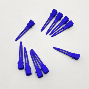 Pinces à extensions capillaires bleues en acier inoxydable pour tissages à clipser et mèches à coudre – Outils d'extension capillaire - Product Image 1