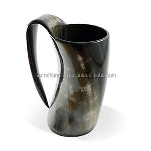 Taza de Beber Hecha a Mano con Cuerno de Búfalo Real, Ecológica, a Prueba de Fugas, con Tapa Deslizante, Capacidad de 500 ml, para Cosplay y Eventos Temáticos Vikingos - Product Image 4