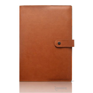 Genuine Leather A4 Document Holder <b>Folder</b> With Snap Closure Brown - Product Image 1