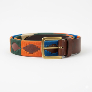Ceinture en cuir véritable pour homme, personnalisée, faite à la main, style Gaucho, brodée, vente en gros, fournisseur d'usine LPB-0027 - Product Image 4