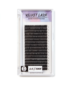 Extensions de cils en velours PBT coréen faites à la main certifiées KC Forever J, 0,05 mm, courbure J, plateau de 5 à 20 mm, finition mate naturelle, classique premium - Product Image 6