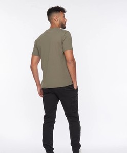 Men's Elastic Waist Solid Lightweight Canvas Cargo Summer <b>Trousers</b> with <b>Drawstring</b> Closure - Product Image 3