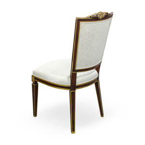 Silla de Comedor Ergonómica Clásica de Lujo, Estructura de Madera de Caoba Sólida, Asiento y Respaldo Tapizados, Diseño Europeo para Muebles de Hogar y Hotel - Product Image 4